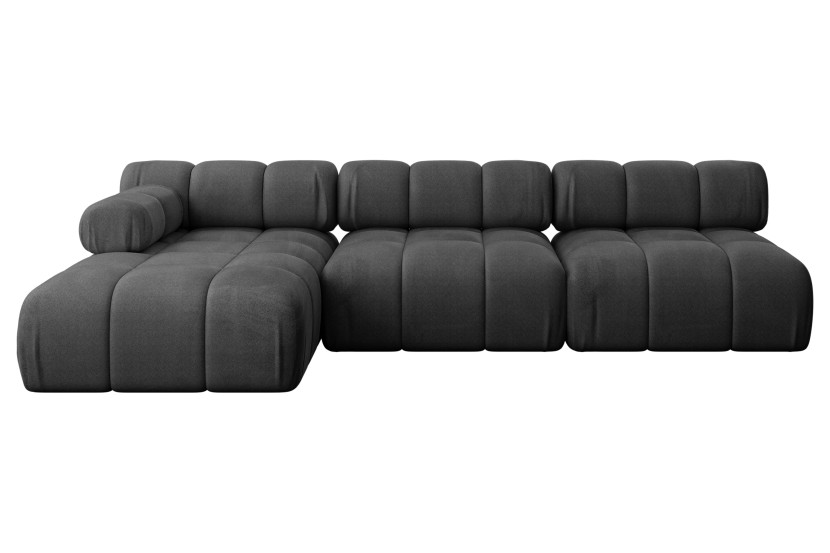 Narożnik lewostronny modułowy RAZON-L2 285x160x70 cm Czarny 682363
