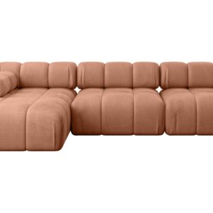 Narożnik lewostronny modułowy RAZON-L2 285x160x70 cm Morelowy 682353