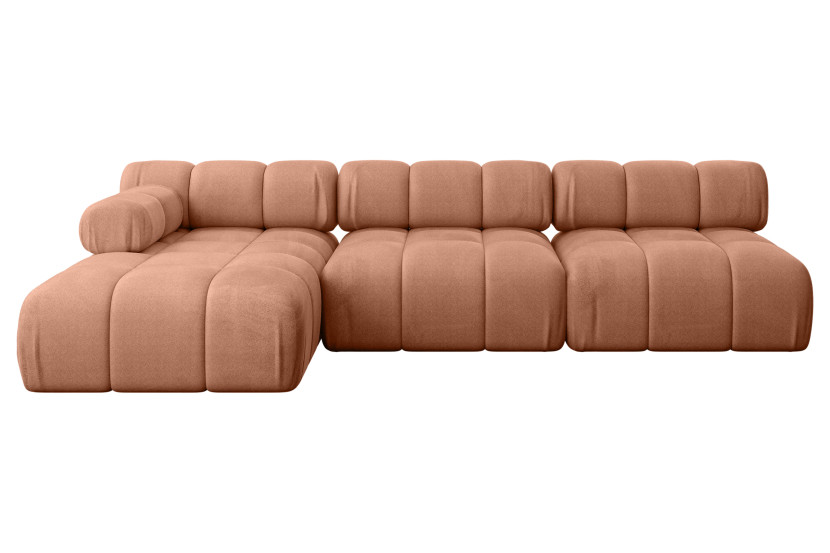 Narożnik lewostronny modułowy RAZON-L2 285x160x70 cm Morelowy 682353