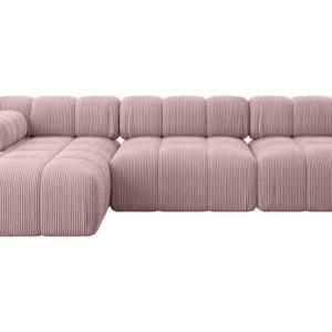 Narożnik lewostronny modułowy RAZON-L2 285x160x70 cm Różowy 682347