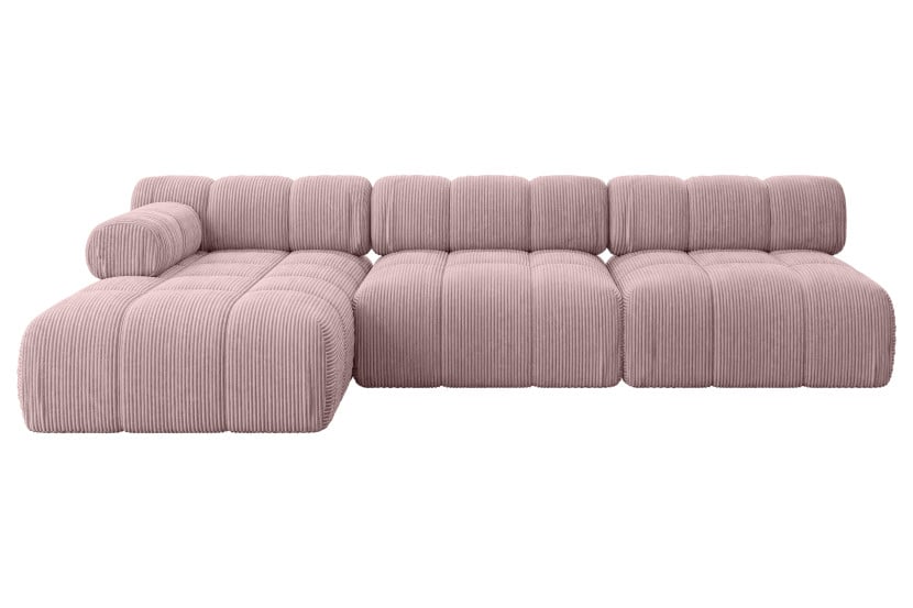 Narożnik lewostronny modułowy RAZON-L2 285x160x70 cm Różowy 682347