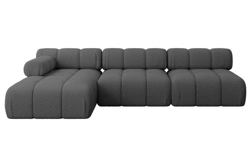 Narożnik lewostronny modułowy RAZON-L2 285x160x70 cm Szary 682339
