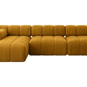 Narożnik lewostronny modułowy RAZON-L2 285x160x70 cm Żółty 682371