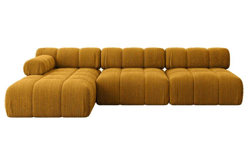 Narożnik lewostronny modułowy RAZON-L2 285x160x70 cm Żółty 682371