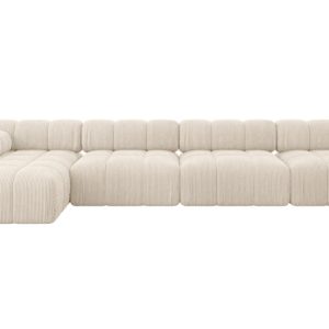 Narożnik lewostronny modułowy RAZON-L3 380x160x70 cm Beżowy 682202
