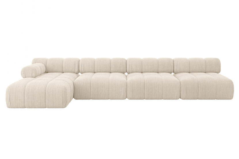 Narożnik lewostronny modułowy RAZON-L3 380x160x70 cm Beżowy 682202
