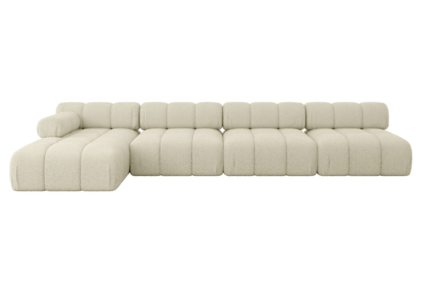 Narożnik lewostronny modułowy RAZON-L3 380x160x70 cm Beżowy 682290