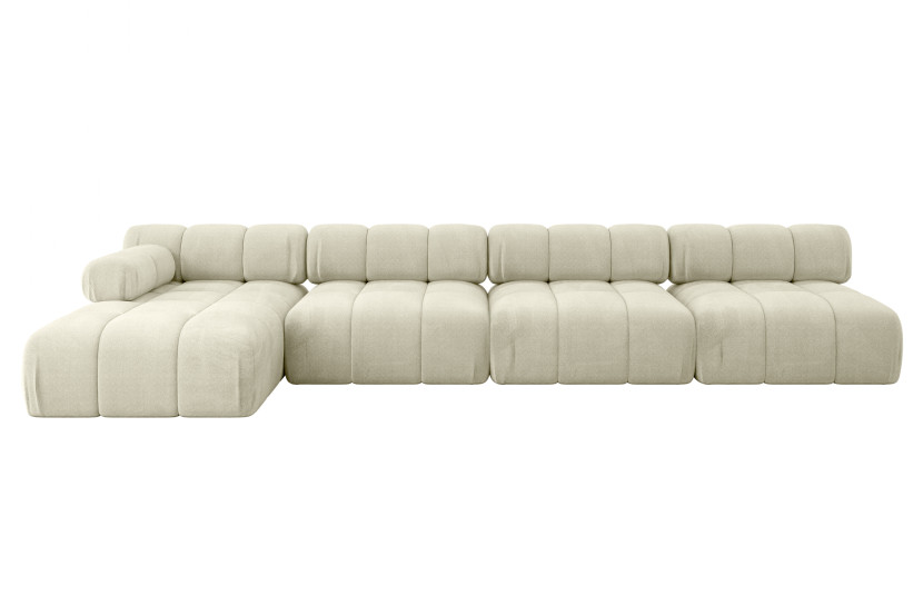 Narożnik lewostronny modułowy RAZON-L3 380x160x70 cm Beżowy 682188