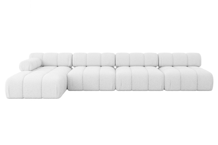 Narożnik lewostronny modułowy RAZON-L3 380x160x70 cm Biały 682305