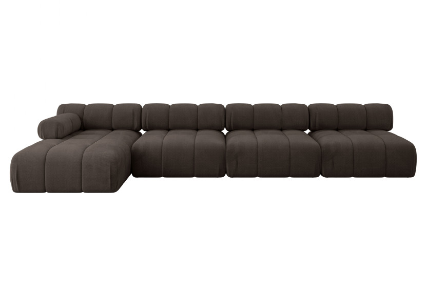 Narożnik lewostronny modułowy RAZON-L3 380x160x70 cm Brązowy 682299