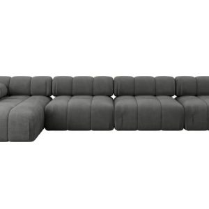 Narożnik lewostronny modułowy RAZON-L3 380x160x70 cm Grafitowy 682303