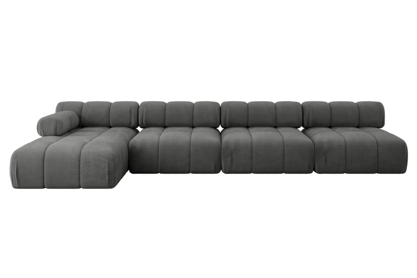 Narożnik lewostronny modułowy RAZON-L3 380x160x70 cm Grafitowy 682303