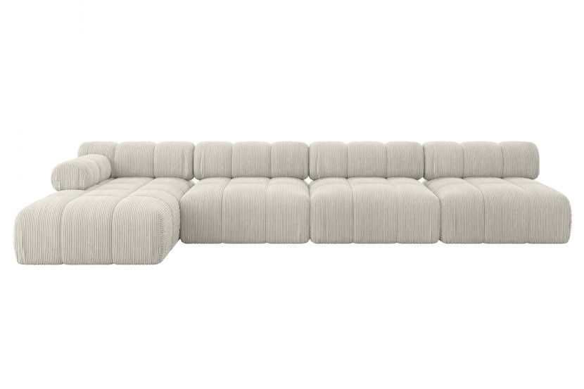 Narożnik lewostronny modułowy RAZON-L3 380x160x70 cm Kremowy 682190