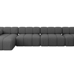 Narożnik lewostronny modułowy RAZON-L3 380x160x70 cm Szary 682312