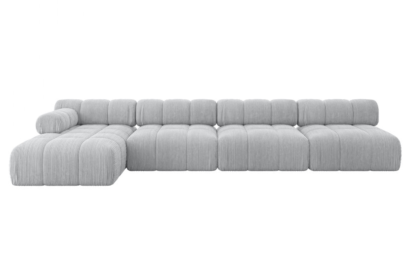 Narożnik lewostronny modułowy RAZON-L3 380x160x70 cm Szary 682300