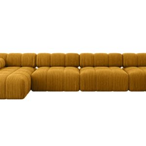 Narożnik lewostronny modułowy RAZON-L3 380x160x70 cm Żółty 682313