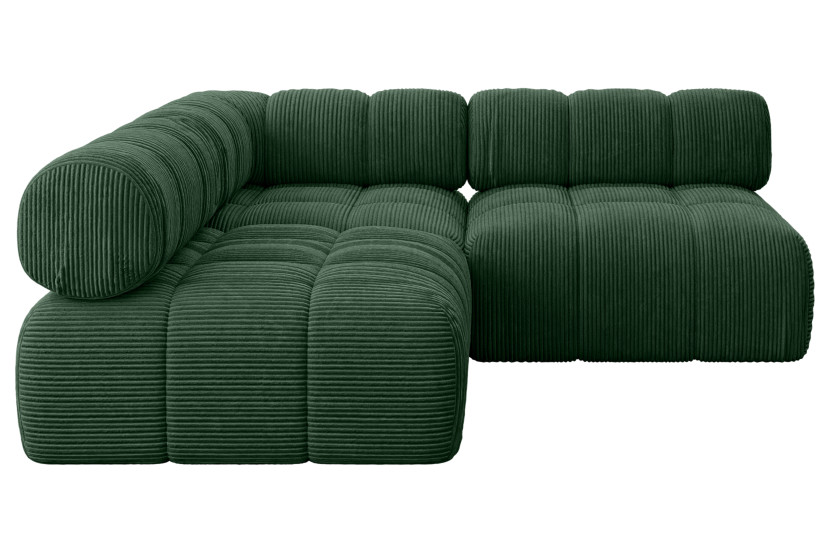 Narożnik lewostronny modułowy SAMARO-L1 190x190x70 cm zielony 703483