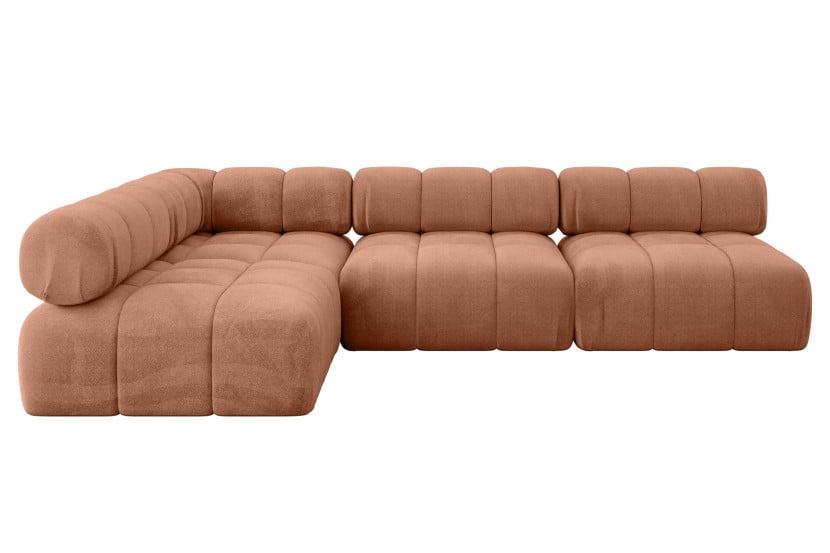 Narożnik lewostronny modułowy SAMARO-L2 285x190x70 cm morelowy 703432