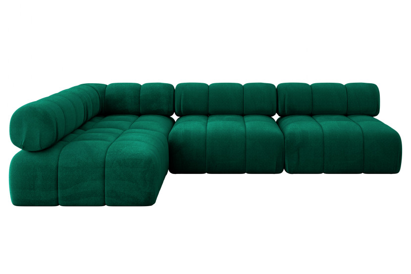 Narożnik lewostronny modułowy SAMARO-L2 285x190x70 cm zielony 703495