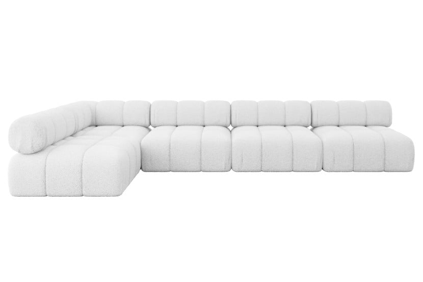 Narożnik lewostronny modułowy SAMARO-L3 380x190x70 cm biały 703429