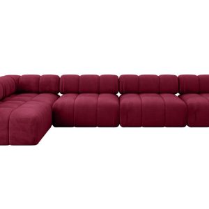 Narożnik lewostronny modułowy SAMARO-L3 380x190x70 cm bordowy 703413