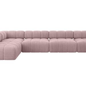 Narożnik lewostronny modułowy SAMARO-L3 380x190x70 cm różowy 703399 Narożnik lewostronny modułowy SAMARO-L3 380x190x70 cm różowy 703399