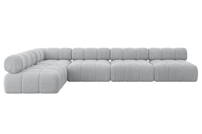 Narożnik lewostronny modułowy SAMARO-L3 380x190x70 cm szary 703403