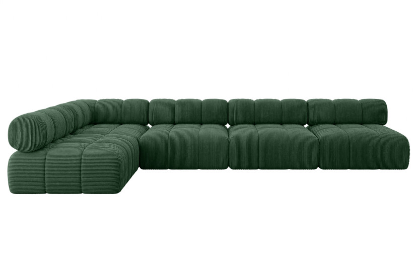 Narożnik lewostronny modułowy SAMARO-L3 380x190x70 cm zielony 703415