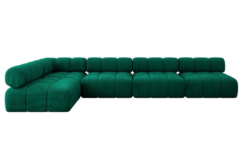 Narożnik lewostronny modułowy SAMARO-L3 380x190x70 cm zielony 703386