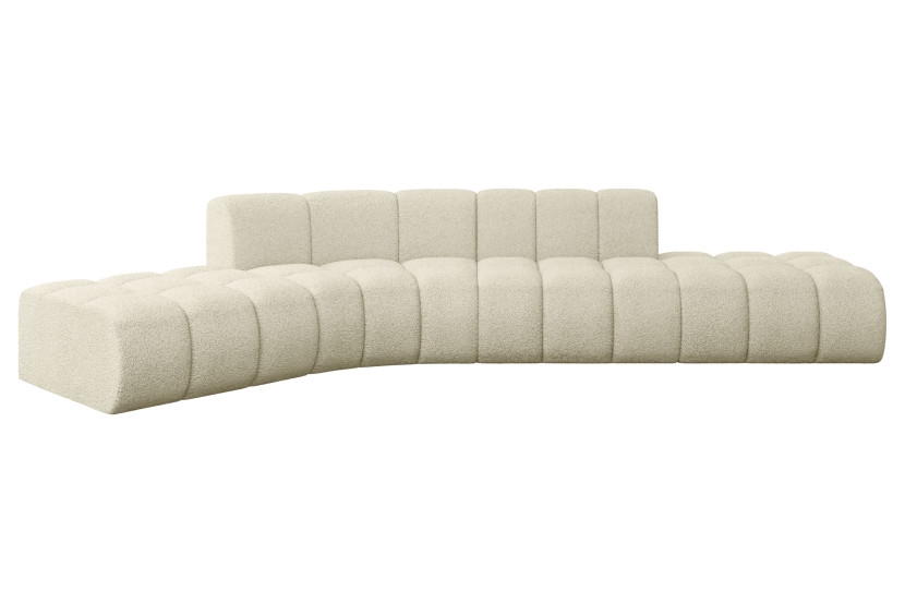 Narożnik lewostronny modułowy Solven-L1 - 380x174x70 cm Beżowy 758655