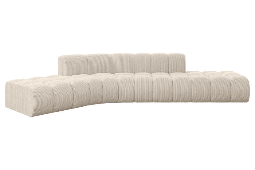Narożnik lewostronny modułowy Solven-L1 - 380x174x70 cm Beżowy 758924