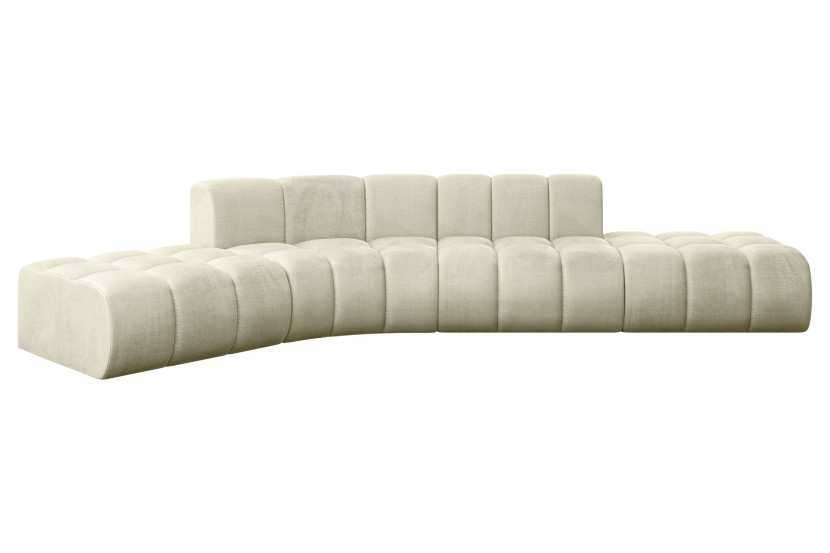 Narożnik lewostronny modułowy Solven-L1 - 380x174x70 cm Beżowy 758541