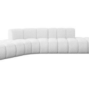 Narożnik lewostronny modułowy Solven-L1 – 380x174x70 cm Biały 758483 Narożnik lewostronny modułowy Solven-L1 – 380x174x70 cm Biały 758483
