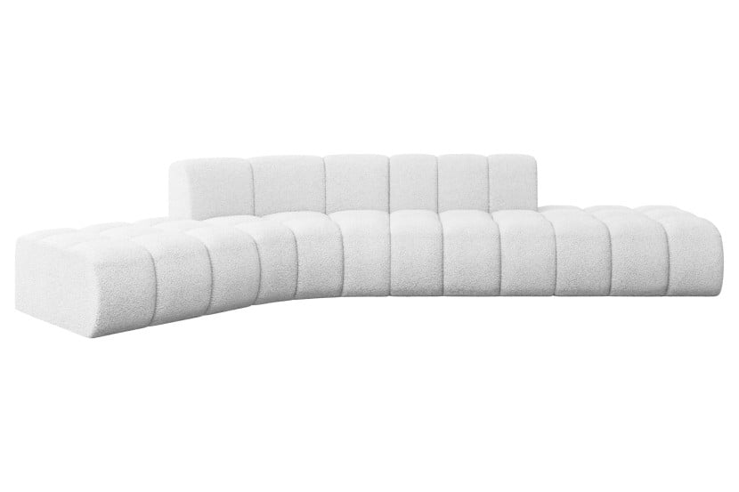 Narożnik lewostronny modułowy Solven-L1 - 380x174x70 cm Biały 758483