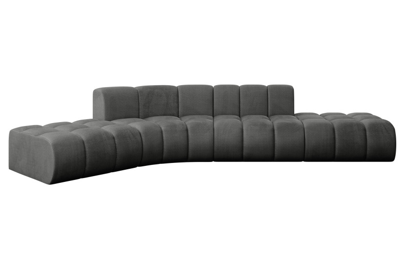 Narożnik lewostronny modułowy Solven-L1 - 380x174x70 cm Grafitowy 758358