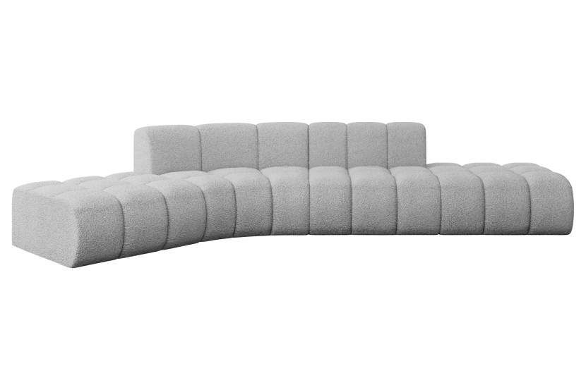 Narożnik lewostronny modułowy Solven-L1 - 380x174x70 cm Jasny szary 758815