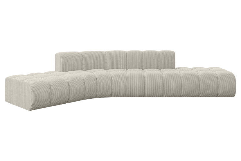 Narożnik lewostronny modułowy Solven-L1 - 380x174x70 cm Kremowy 758712