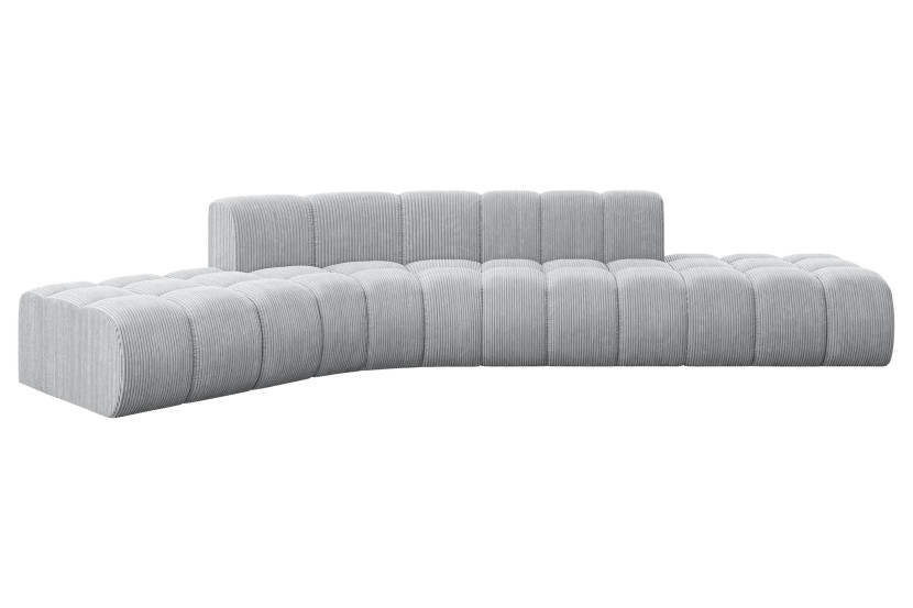Narożnik lewostronny modułowy Solven-L1 - 380x174x70 cm Szary 758840
