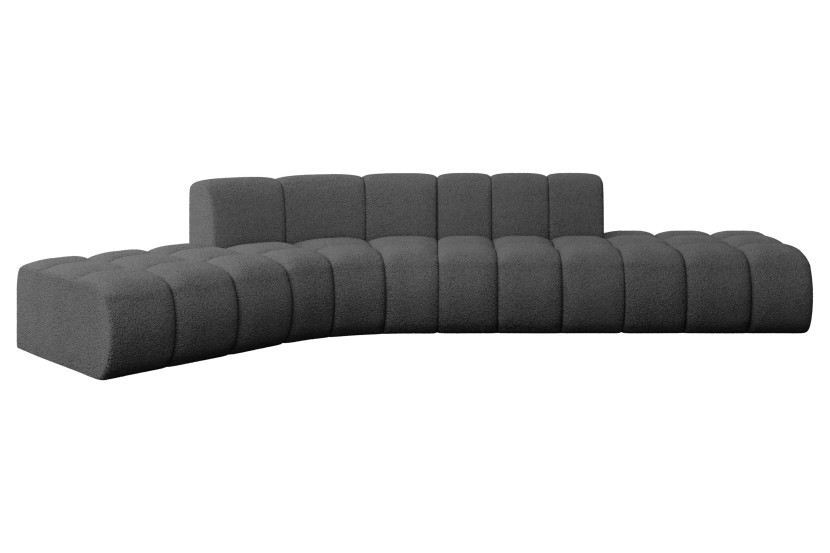 Narożnik lewostronny modułowy Solven-L1 - 380x174x70 cm Szary 758699