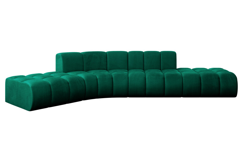 Narożnik lewostronny modułowy Solven-L1 - 380x174x70 cm Zielony 758786