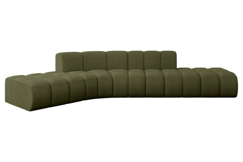 Narożnik lewostronny modułowy Solven-L1 - 380x174x70 cm Zielony 758674