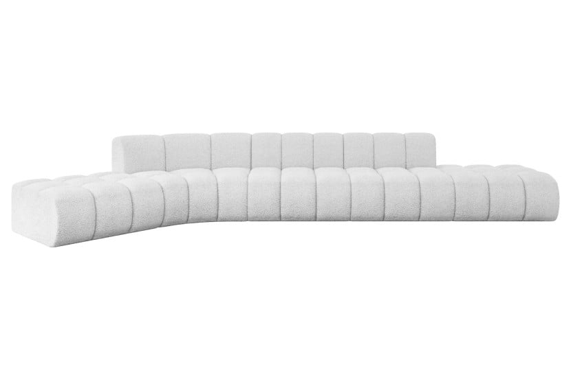 Narożnik lewostronny modułowy Solven-L2 - 471x174x70 cm Biały 758868