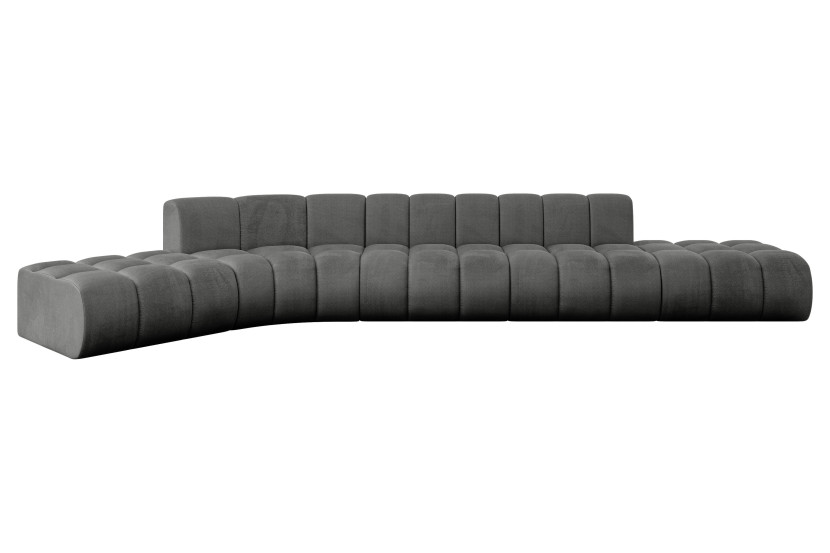 Narożnik lewostronny modułowy Solven-L2 - 471x174x70 cm Grafitowy 764254
