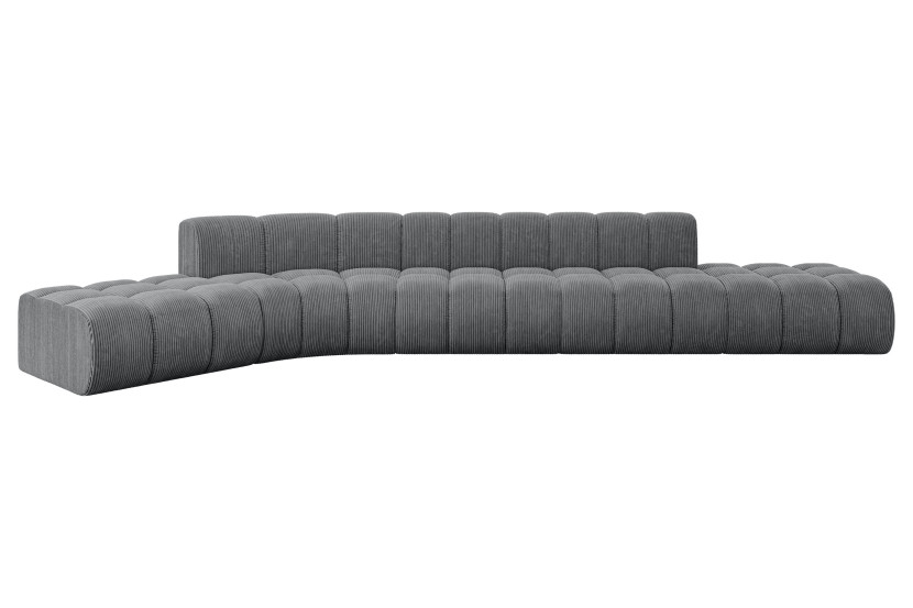 Narożnik lewostronny modułowy Solven-L2 - 471x174x70 cm Grafitowy 758407