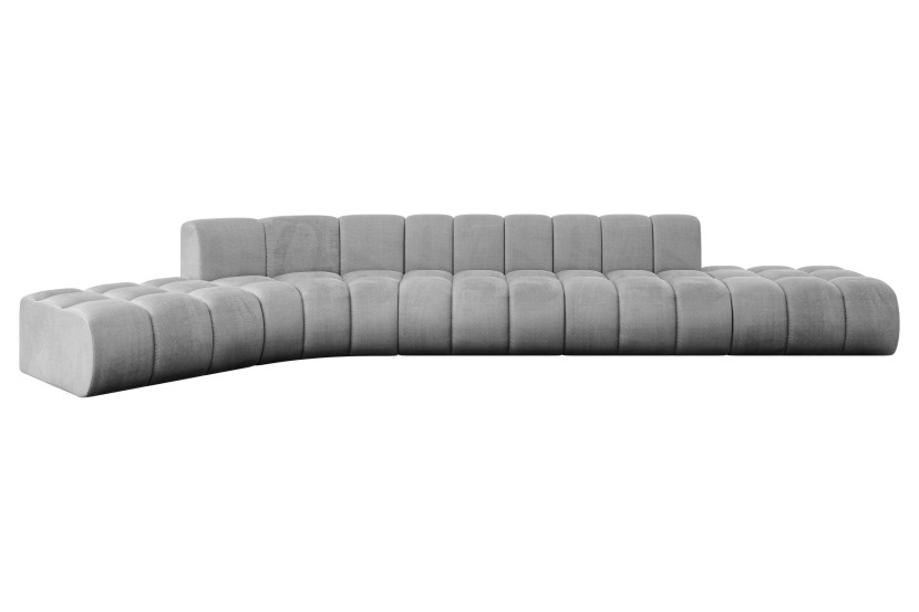 Narożnik lewostronny modułowy Solven-L2 - 471x174x70 cm Jasny szary 758556