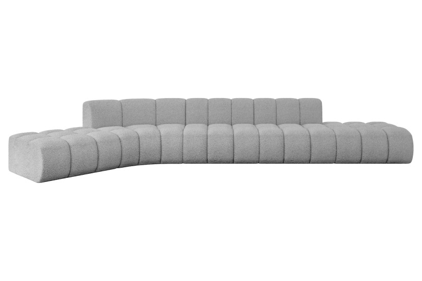 Narożnik lewostronny modułowy Solven-L2 - 471x174x70 cm Jasny szary 758236