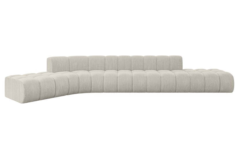 Narożnik lewostronny modułowy Solven-L2 - 471x174x70 cm Kremowy 758804