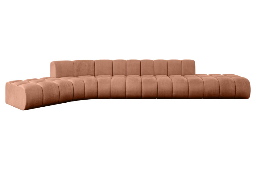 Narożnik lewostronny modułowy Solven-L2 - 471x174x70 cm Morelowy 758835