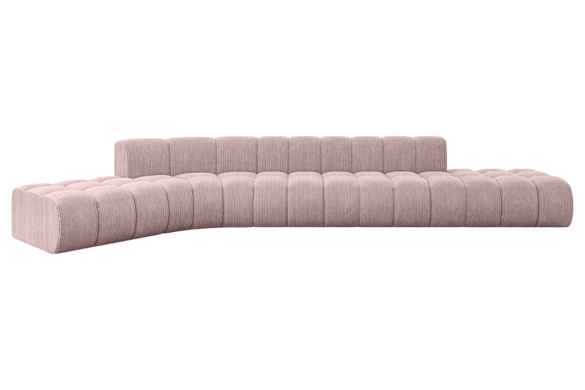 Narożnik lewostronny modułowy Solven-L2 - 471x174x70 cm Różowy 758858