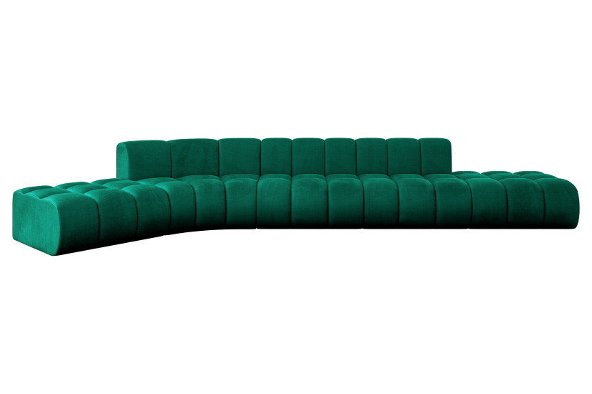 Narożnik lewostronny modułowy Solven-L2 - 471x174x70 cm Zielony 758419